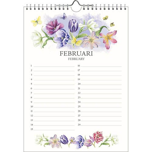 Birthday Calendar TULIPS-365