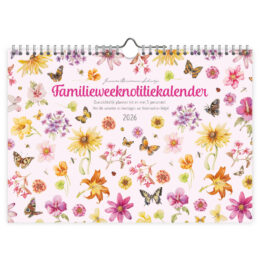 Janneke Brinkman FamilieWEEKnotitiekalender oblong Zomerbloemen 2026